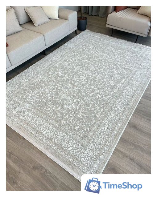 Ковер для жилой комнаты Radjab Carpet Милано RT 719 Прямоугольник 11687RK (1.6x3, Cream/Beige) - Изображение №6 — Интернет-магазин Time-Shop