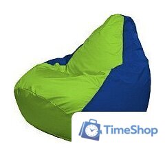 Кресло-мешок Flagman Груша Супер Мега 4XL Г5.1-159 (салатовый/синий) - Изображение №1 — Интернет-магазин Time-Shop