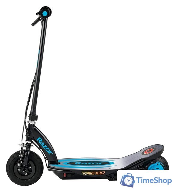 Электросамокат Razor Power Core E100 (алюминиевая дека, синий) - Изображение №2 — Интернет-магазин Time-Shop