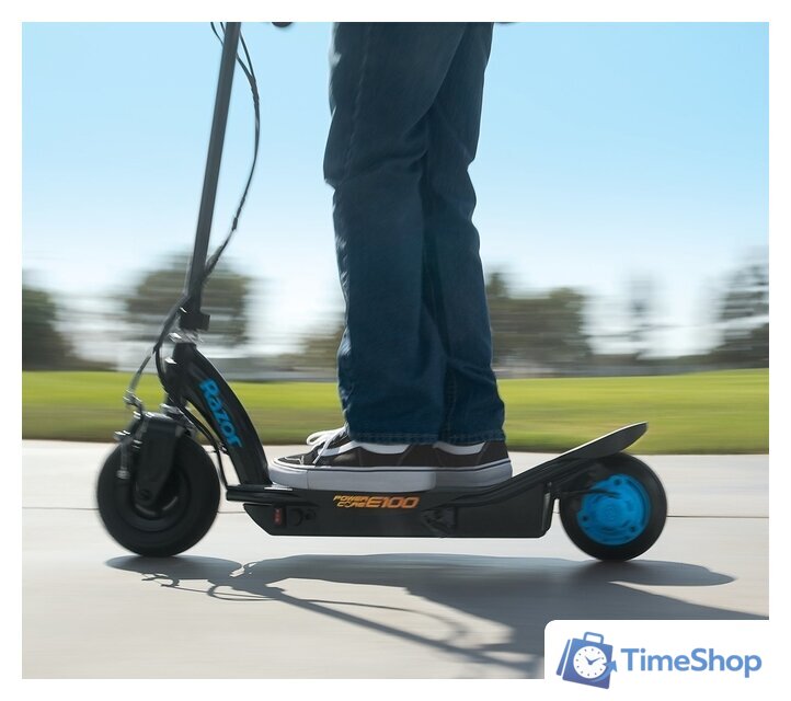 Электросамокат Razor Power Core E100 (алюминиевая дека, синий) - Изображение №11 — Интернет-магазин Time-Shop