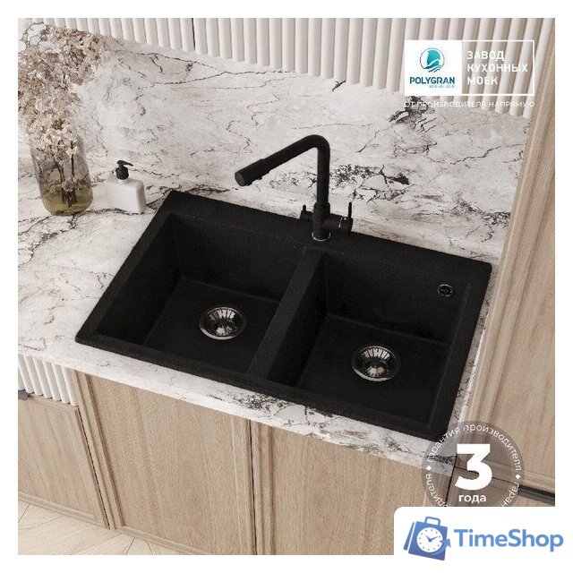 Кухонная мойка Polygran Brig 790 (космос) - Изображение №10 — Интернет-магазин Time-Shop