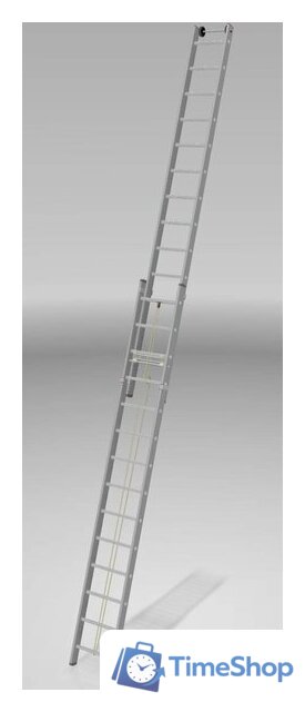 Лестница Новая высота NV 524 двухсекционная с тросовой тягой 2x14 ступеней - Изображение №2 — Интернет-магазин Time-Shop