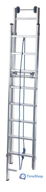 Лестница Новая высота NV 524 двухсекционная с тросовой тягой 2x14 ступеней - Изображение №1 — Интернет-магазин Time-Shop