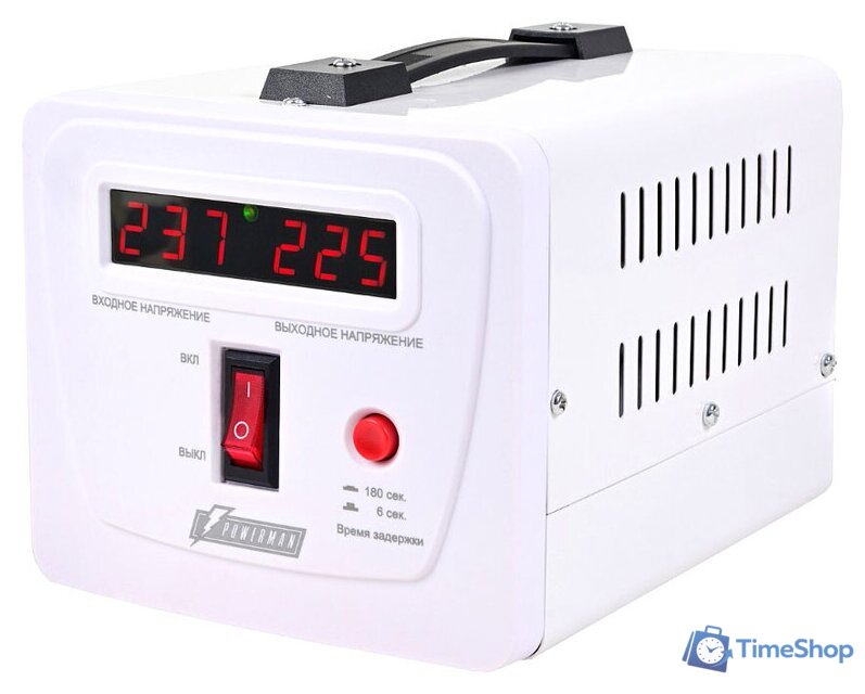 Стабилизатор напряжения Powerman AVS 1000 E - Изображение №1 — Интернет-магазин Time-Shop