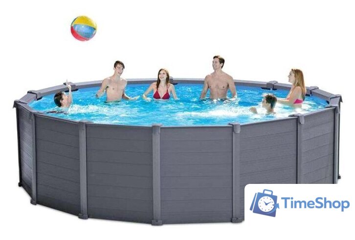 Каркасный бассейн Intex Graphite Gray Panel 26384 (478х124) - Изображение №2 — Интернет-магазин Time-Shop