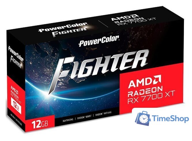 Видеокарта PowerColor Fighter Radeon RX 7700 XT 12GB GDDR6 RX 7700 XT 12G-F/OC - Изображение №3 — Интернет-магазин Time-Shop