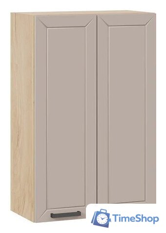 Шкаф навесной Трия Лорас 1ВВ6 с двумя дверями (дуб крафт золотой/холст латте) - Изображение №1 — Интернет-магазин Time-Shop