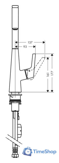 Смеситель Hansgrohe Talis Select S 72821800 - Изображение №3 — Интернет-магазин Time-Shop