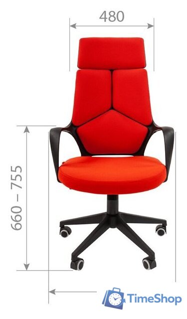 Офисное кресло CHAIRMAN 525 (T-02 голубой) - Изображение №4 — Интернет-магазин Time-Shop