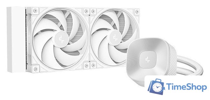 Система жидкостного охлаждения для процессора DeepCool LE240 V2 Pure White R-LE240PURE-WHLNMD-G-1 - Изображение №1 — Интернет-магазин Time-Shop