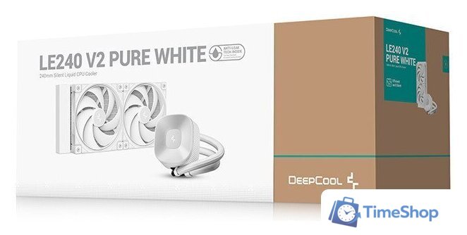 Система жидкостного охлаждения для процессора DeepCool LE240 V2 Pure White R-LE240PURE-WHLNMD-G-1 - Изображение №6 — Интернет-магазин Time-Shop