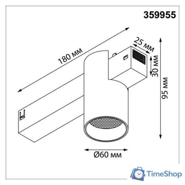Трековый светильник Novotech Vector 359955 - Изображение №7 — Интернет-магазин Time-Shop