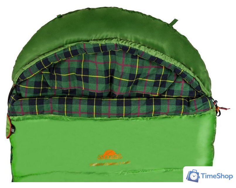 Спальный мешок AlexikA Siberia Compact Plus 200 (правая молния, зеленый) - Изображение №6 — Интернет-магазин Time-Shop