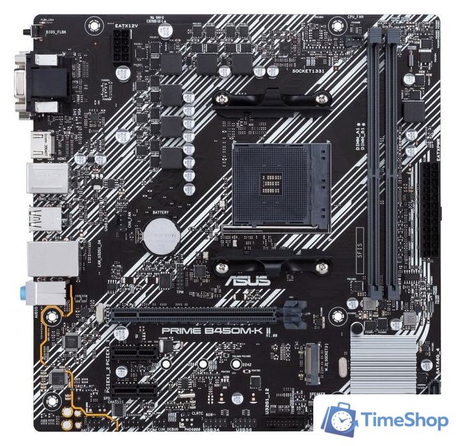 Материнская плата ASUS Prime B450M-K II - Изображение №1 — Интернет-магазин Time-Shop