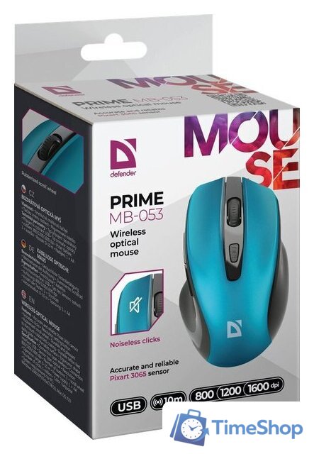 Мышь Defender Prime MB-053 (бирюзовый) - Изображение №6 — Интернет-магазин Time-Shop