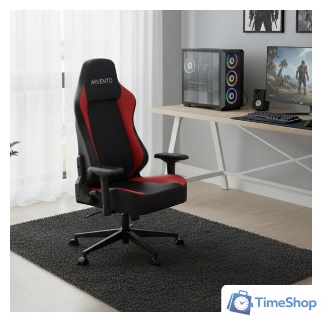 Игровое (геймерское) кресло Arvento Benefit (черный/красный) - Изображение №6 — Интернет-магазин Time-Shop