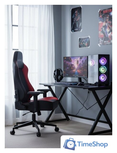 Игровое (геймерское) кресло Arvento Benefit (черный/красный) - Изображение №10 — Интернет-магазин Time-Shop