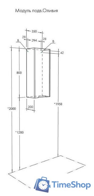  Акватон Шкаф для ванной Оливия 1A254703OLVGL - Изображение №3 — Интернет-магазин Time-Shop