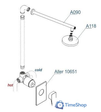 Душевая система  Wasserkraft A12118 - Изображение №4 — Интернет-магазин Time-Shop