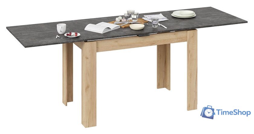 Кухонный стол Трия Промо тип 4 (дуб крафт золотой/ателье темное) - Изображение №4 — Интернет-магазин Time-Shop