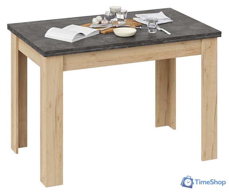 Кухонный стол Трия Промо тип 4 (дуб крафт золотой/ателье темное) - Изображение №3 — Интернет-магазин Time-Shop