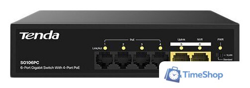 Неуправляемый коммутатор Tenda SG106PC - Изображение №1 — Интернет-магазин Time-Shop