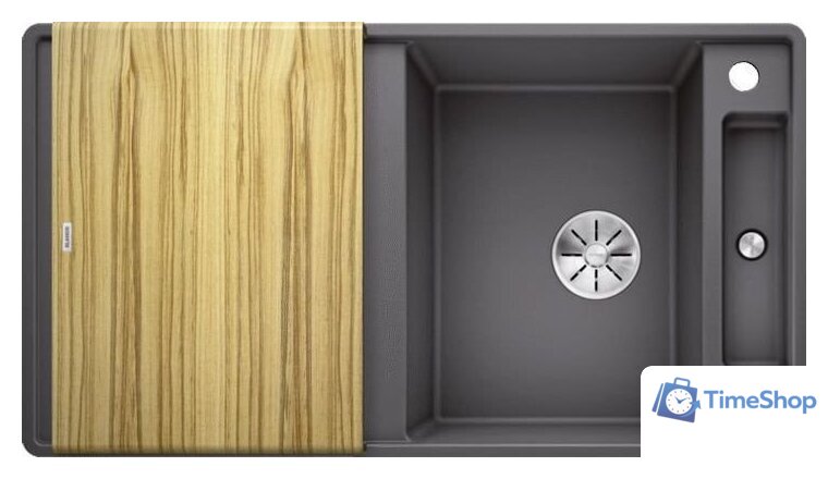 Кухонная мойка Blanco Axia III 5 S-F 523226 (серый камень, деревянная доска) - Изображение №1 — Интернет-магазин Time-Shop