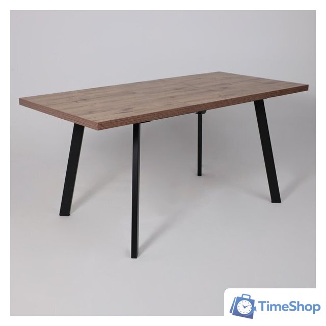 Кухонный стол Мамадома Borg-120 раздвижной 120-160х80 (дуб веллингтон/черный) - Изображение №19 — Интернет-магазин Time-Shop