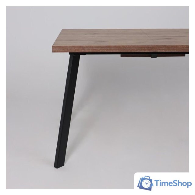 Кухонный стол Мамадома Borg-120 раздвижной 120-160х80 (дуб веллингтон/черный) - Изображение №11 — Интернет-магазин Time-Shop