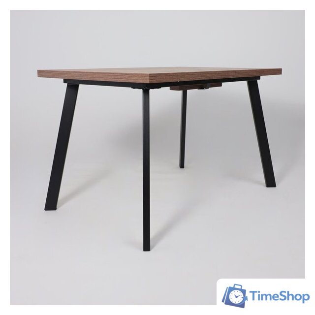 Кухонный стол Мамадома Borg-120 раздвижной 120-160х80 (дуб веллингтон/черный) - Изображение №9 — Интернет-магазин Time-Shop