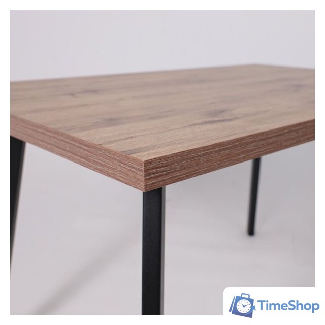 Кухонный стол Мамадома Borg-120 раздвижной 120-160х80 (дуб веллингтон/черный) - Изображение №10 — Интернет-магазин Time-Shop