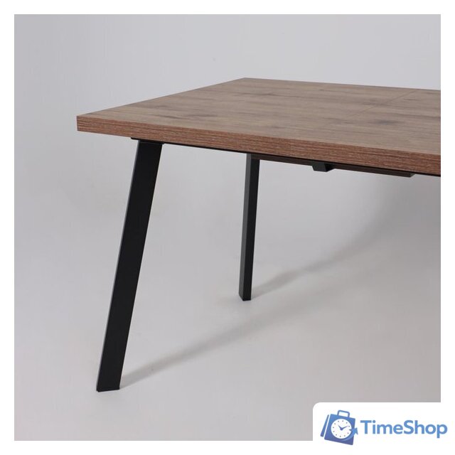 Кухонный стол Мамадома Borg-120 раздвижной 120-160х80 (дуб веллингтон/черный) - Изображение №13 — Интернет-магазин Time-Shop