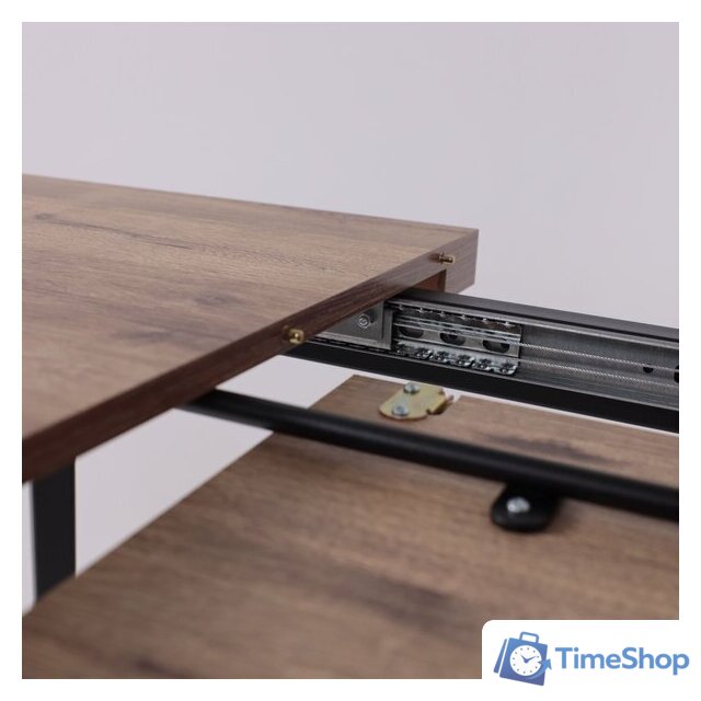 Кухонный стол Мамадома Borg-120 раздвижной 120-160х80 (дуб веллингтон/черный) - Изображение №17 — Интернет-магазин Time-Shop