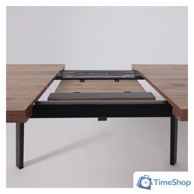 Кухонный стол Мамадома Borg-120 раздвижной 120-160х80 (дуб веллингтон/черный) - Изображение №16 — Интернет-магазин Time-Shop