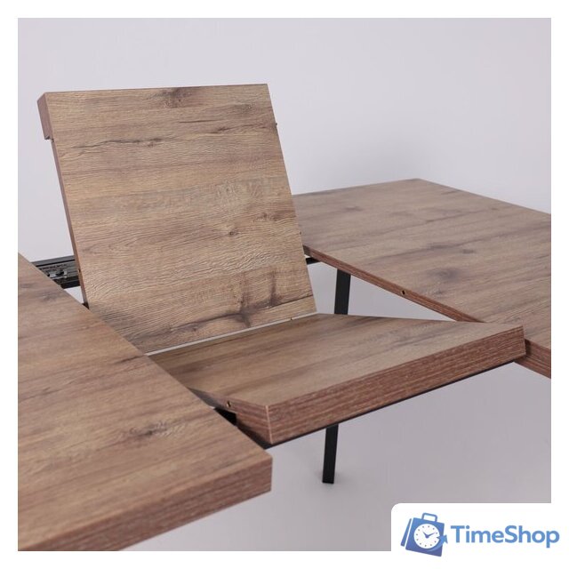 Кухонный стол Мамадома Borg-120 раздвижной 120-160х80 (дуб веллингтон/черный) - Изображение №18 — Интернет-магазин Time-Shop