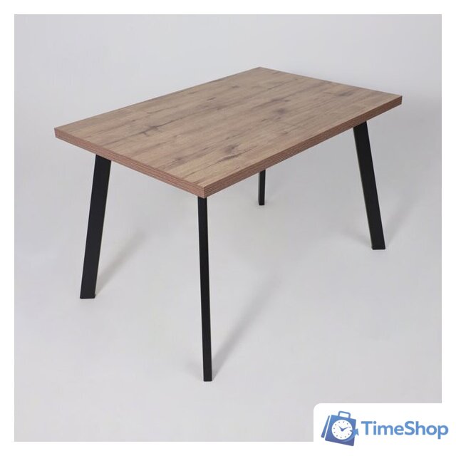 Кухонный стол Мамадома Borg-120 раздвижной 120-160х80 (дуб веллингтон/черный) - Изображение №8 — Интернет-магазин Time-Shop