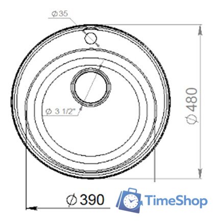 Кухонная мойка GranFest QUARZ Z-08 (черный) - Изображение №3 — Интернет-магазин Time-Shop