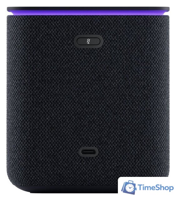 Умная колонка Яндекс Станция Миди (черный) - Изображение №3 — Интернет-магазин Time-Shop