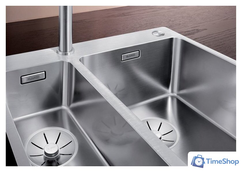 Кухонная мойка Blanco Andano 340/180-IF/A 525247 (с клапаном-автоматом, сатин) - Изображение №4 — Интернет-магазин Time-Shop
