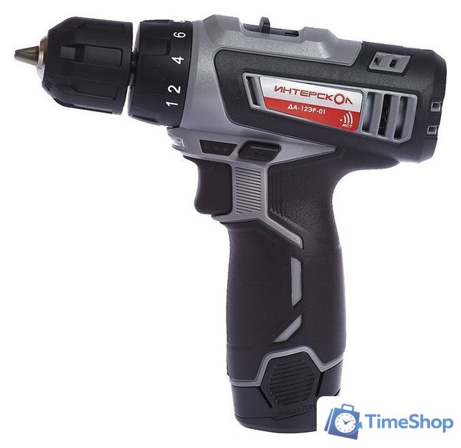Дрель-шуруповерт Интерскол ДА-12ЭР-01 (с 1-им АКБ, кейс) - Изображение №3 — Интернет-магазин Time-Shop