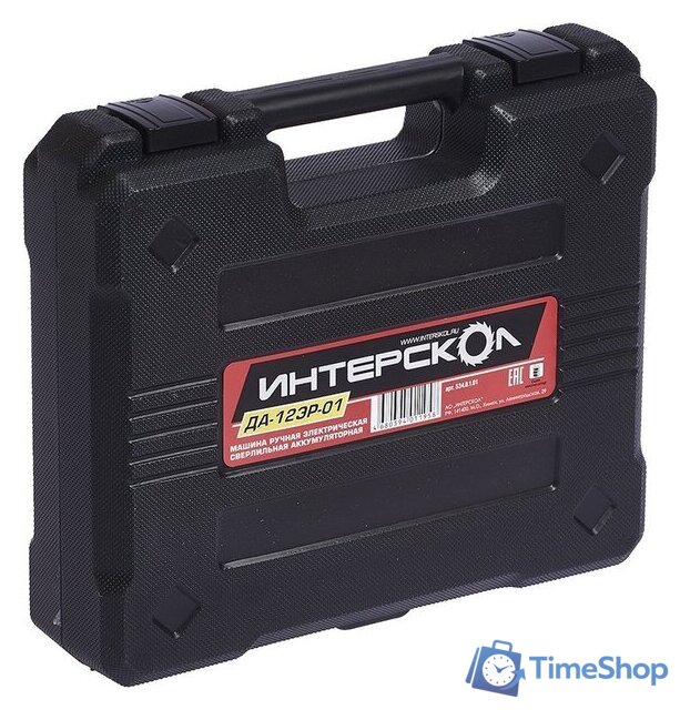 Дрель-шуруповерт Интерскол ДА-12ЭР-01 (с 1-им АКБ, кейс) - Изображение №2 — Интернет-магазин Time-Shop