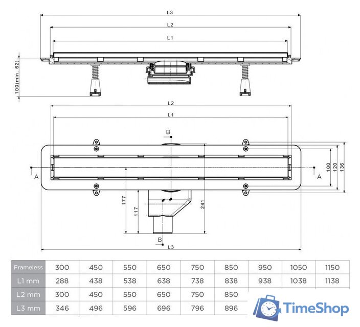 Трап/канал Pestan Bettoserb Frameless 950 13701234-NEW (328844) - Изображение №7 — Интернет-магазин Time-Shop