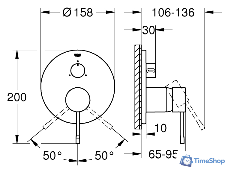 Смеситель Grohe Essence 24092001 - Изображение №3 — Интернет-магазин Time-Shop
