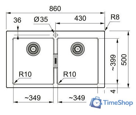 Кухонная мойка Franke Sirius 2.0 S2D 620-35-35 143.0671.692 (бежевый) - Изображение №2 — Интернет-магазин Time-Shop