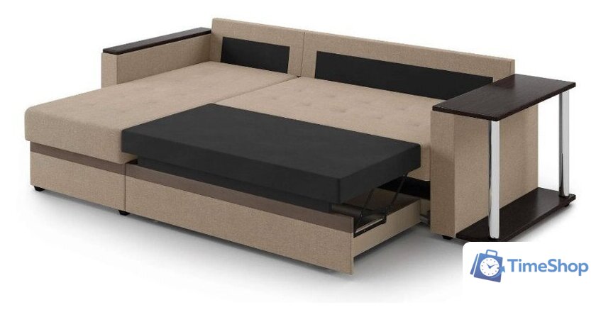 Диван Mio Tesoro Атланта 110 (Savana Camel/Ecostile Chocolate) - Изображение №5 — Интернет-магазин Time-Shop