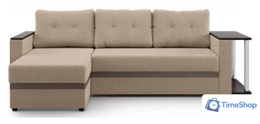 Диван Mio Tesoro Атланта 110 (Savana Camel/Ecostile Chocolate) - Изображение №2 — Интернет-магазин Time-Shop