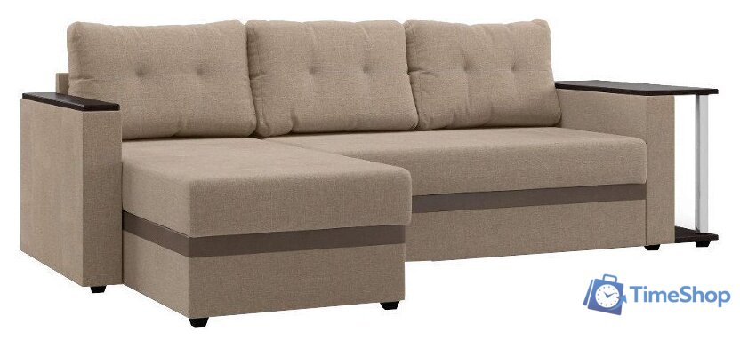 Диван Mio Tesoro Атланта 110 (Savana Camel/Ecostile Chocolate) - Изображение №1 — Интернет-магазин Time-Shop