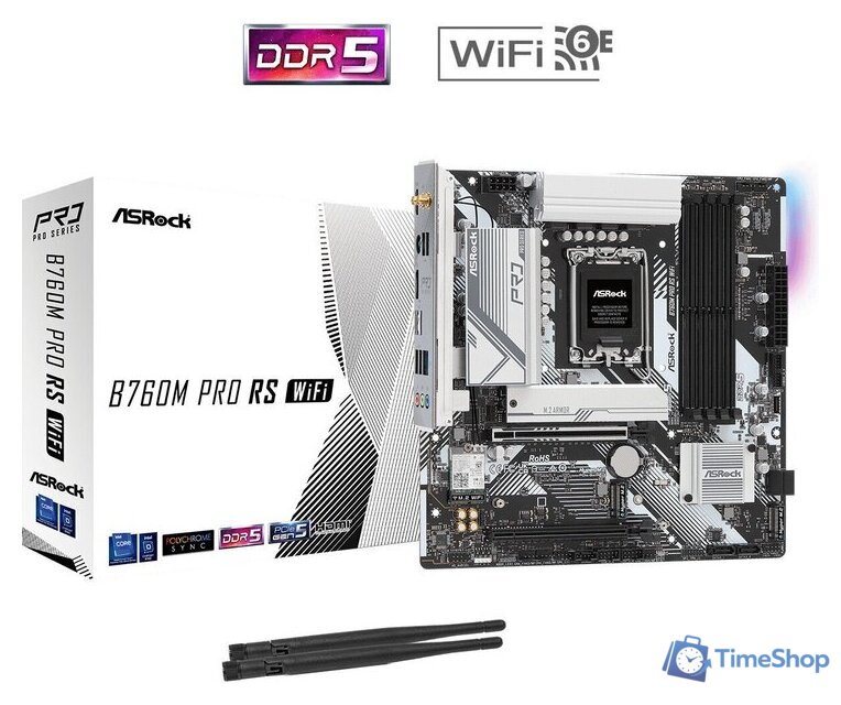 Материнская плата ASRock B760M Pro RS WiFi - Изображение №5 — Интернет-магазин Time-Shop