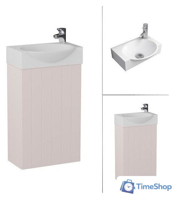  Lauter Тумба под умывальник Из искусственного мрамора Amelia 40 (пудрово-розовый п/мат) - Изображение №2 — Интернет-магазин Time-Shop