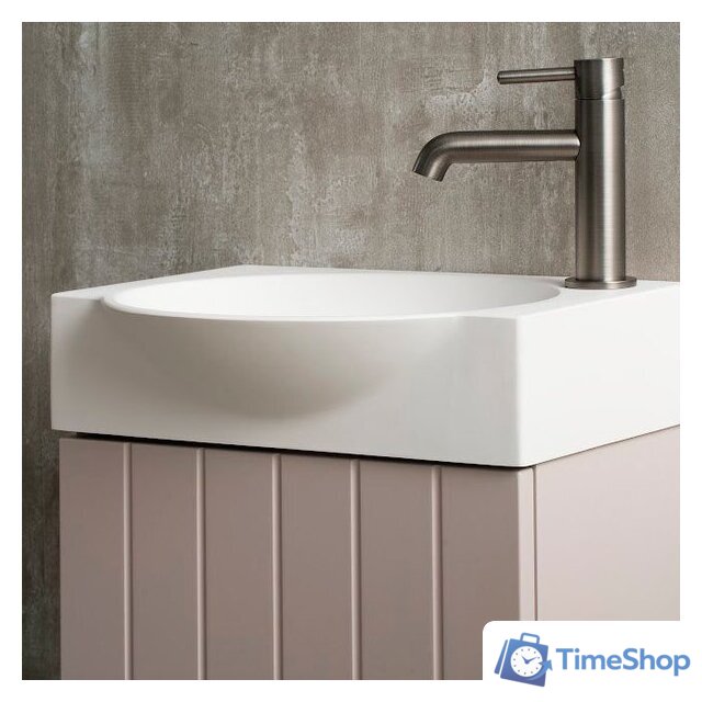  Lauter Тумба под умывальник Из искусственного мрамора Amelia 40 (пудрово-розовый п/мат) - Изображение №4 — Интернет-магазин Time-Shop